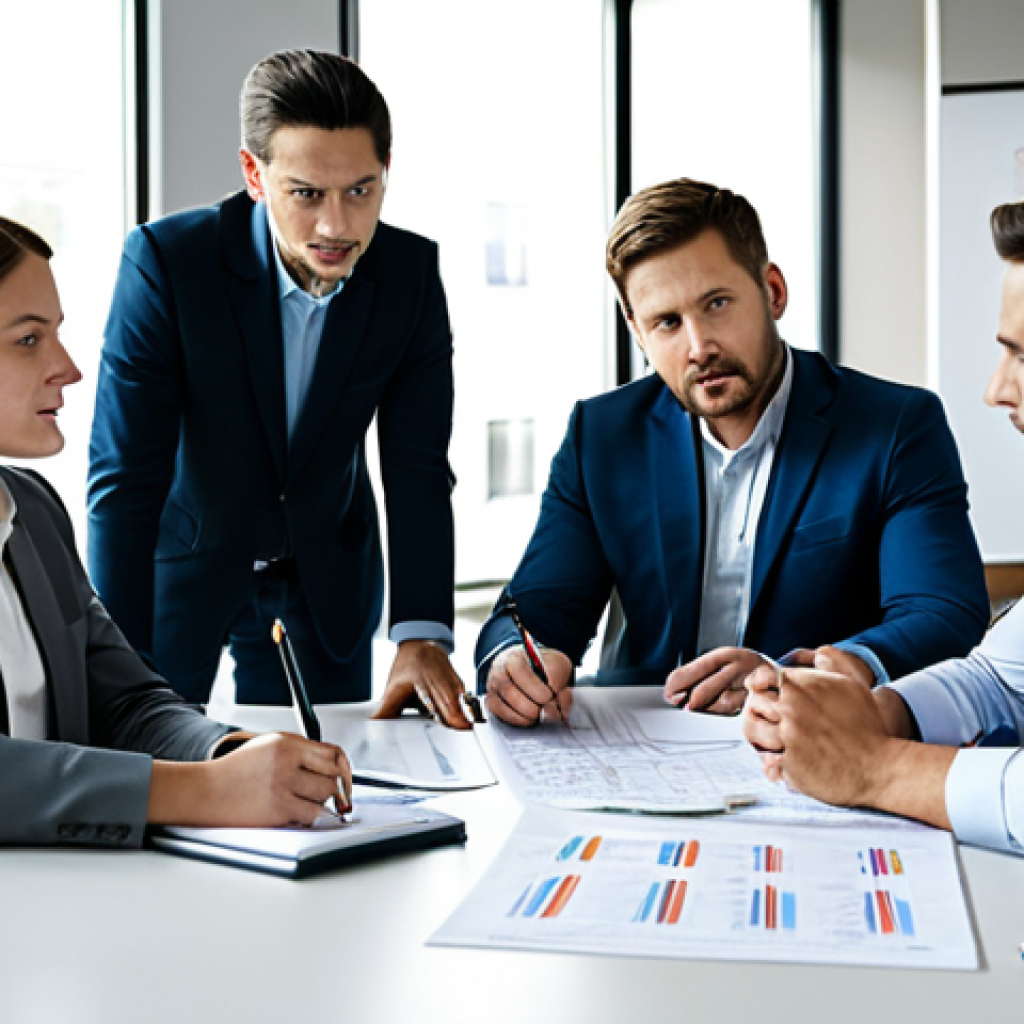 **

"A professional project manager, wearing modest, business-appropriate attire, reviewing a project plan with a team in a bright, modern office setting. The atmosphere is collaborative and focused. Safe for work, fully clothed, appropriate content, perfect anatomy, natural proportions, professional."

**
