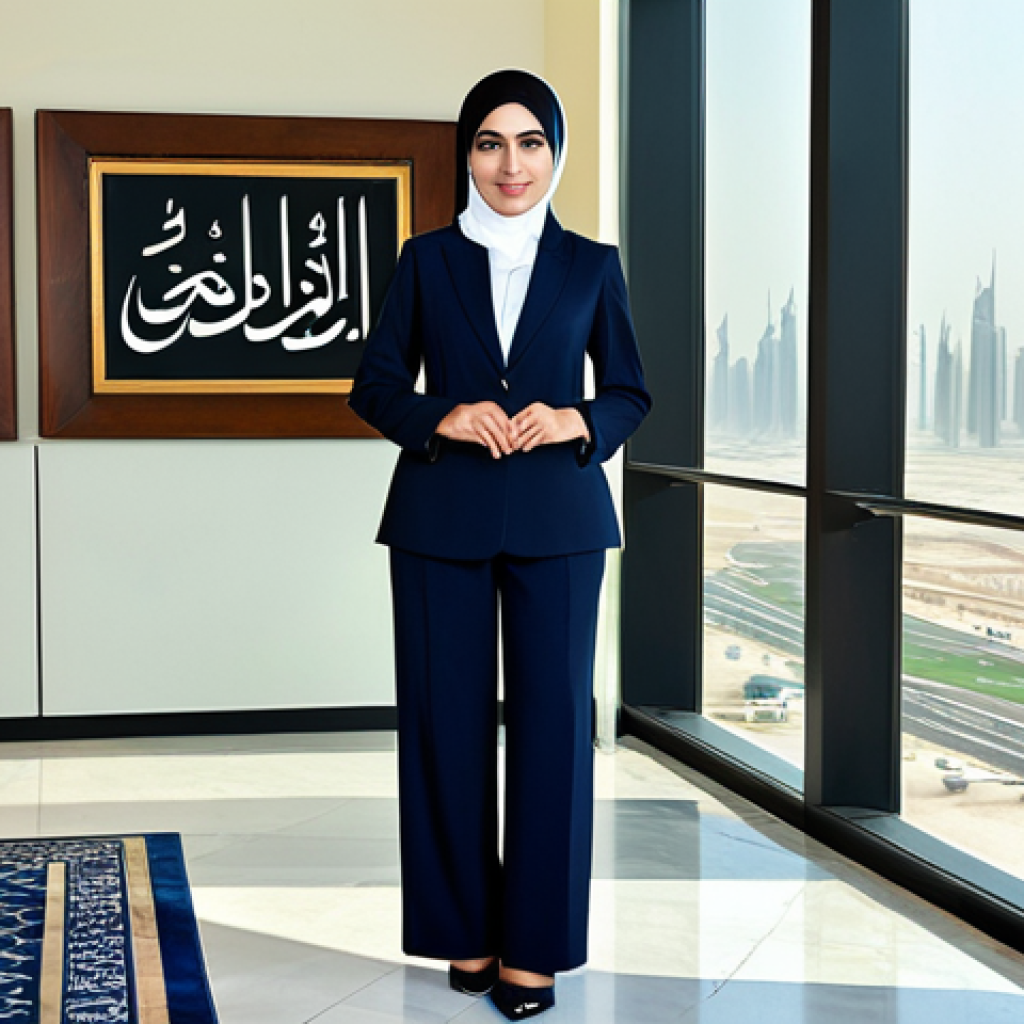 스토리텔러가 배우는 창의적 글쓰기 - Professional Businesswoman**

"A professional Arab businesswoman in a modest, tailored business suit...