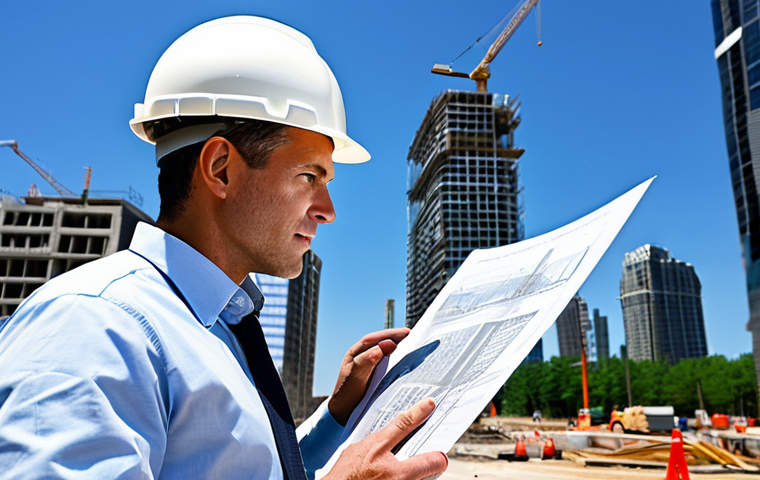 스토리텔러 자격증과 관련된 학술 자료 - **

"A professional architect, fully clothed in modest, modern attire, reviewing blueprints on a sun...