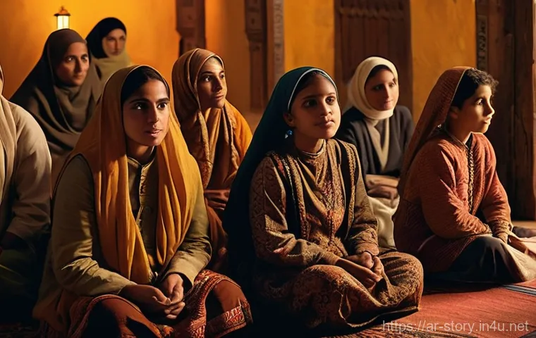 스토리텔러와 스토리보드 제작 기법 - **Prompt 1: The Soulful Storyteller and Engaged Audience**
    A warm, evocative scene set indoors, ...