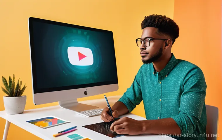 스토리텔러 관련 커리어 설계의 모든 것 - **Prompt: The Modern Digital Storyteller's Canvas**
    A vibrant, medium shot of a confident young ...