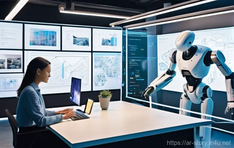 스토리텔러가 만드는 스토리와 시장 요구 - **Prompt 2: AI Empowering Healthcare and Personalized Education**
    "A composite image or a scene ...