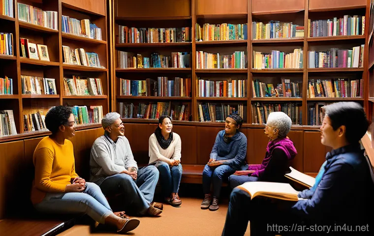 스토리텔러 자격증 시험 준비 경험담 - **Prompt:** A diverse group of individuals, spanning various ages and cultural backgrounds, dressed ...